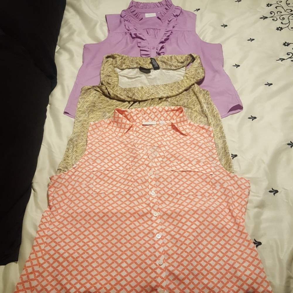 New York & Co Spring tones blouses -XL